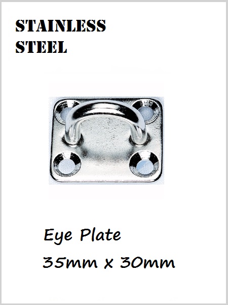 Stainless Steel Eye Plate / Pad Eye 35mm x 30mm